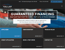 Tablet Screenshot of hallamautosales.ca